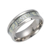 ERLUER Euramerican Rings for Men Women Jesus Cross Stainless Steel Luminou Glow in Dark Fluorescent Band Ring Wholesale Jewelry