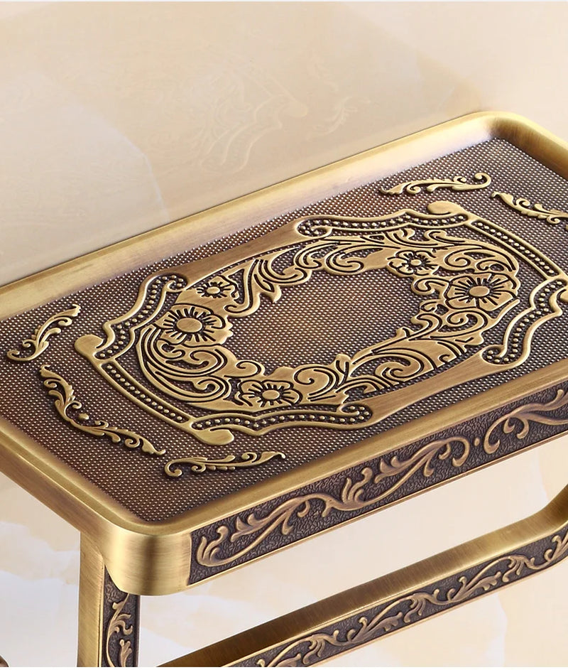 Toilet Paper Holder Wall Mounted Vintage Classic Bathroom Antique Brass Roll Tissue Box Bathroom Accessories