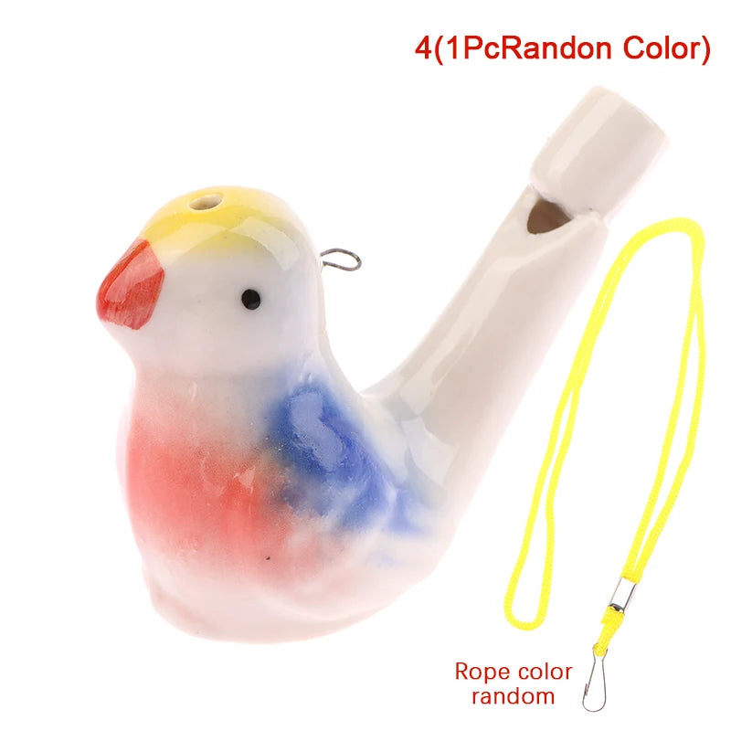 Coloured Drawing Water Bird Whistle Funny Musical Instrument Kids Bathtime Toys Girls Boys Early Learning Educational Toy