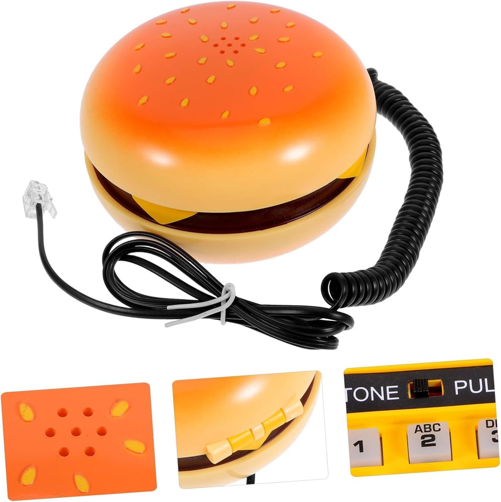 Novelty Hamburger Shape Desktop Landline Telephone