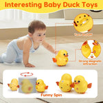 Baby Crawling Toys Musical Duck Walking Toys Early Learning Interactive Crawling Toy Night Light Toy for Boy Girl Birthday Gift