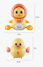 Baby Crawling Toys Musical Duck Walking Toys Early Learning Interactive Crawling Toy Night Light Toy for Boy Girl Birthday Gift
