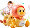 Baby Crawling Toys Musical Duck Walking Toys Early Learning Interactive Crawling Toy Night Light Toy for Boy Girl Birthday Gift