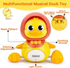 Baby Crawling Toys Musical Duck Walking Toys Early Learning Interactive Crawling Toy Night Light Toy for Boy Girl Birthday Gift