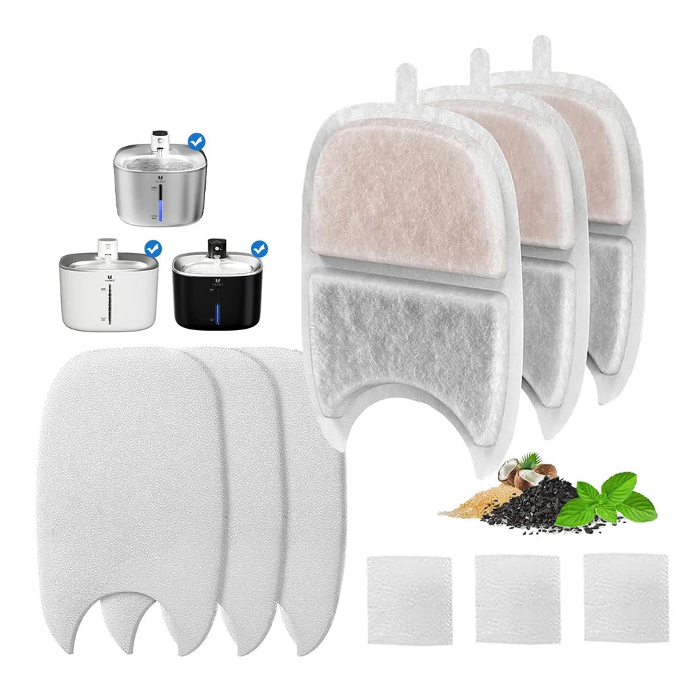Water fountain filter cartridges