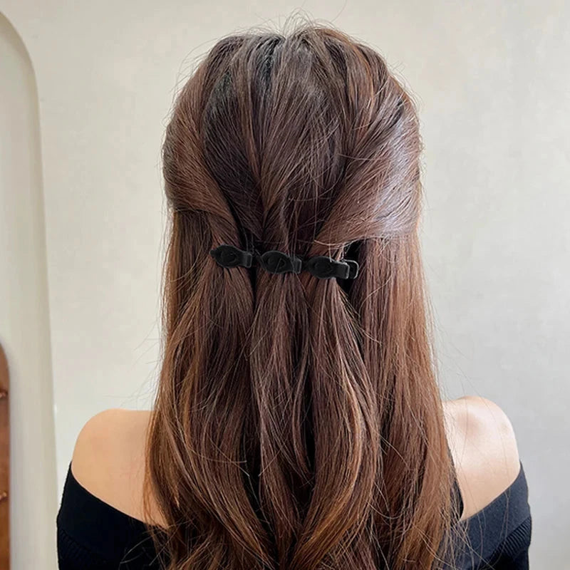 Flocked Bangs Hair Clasps for Women