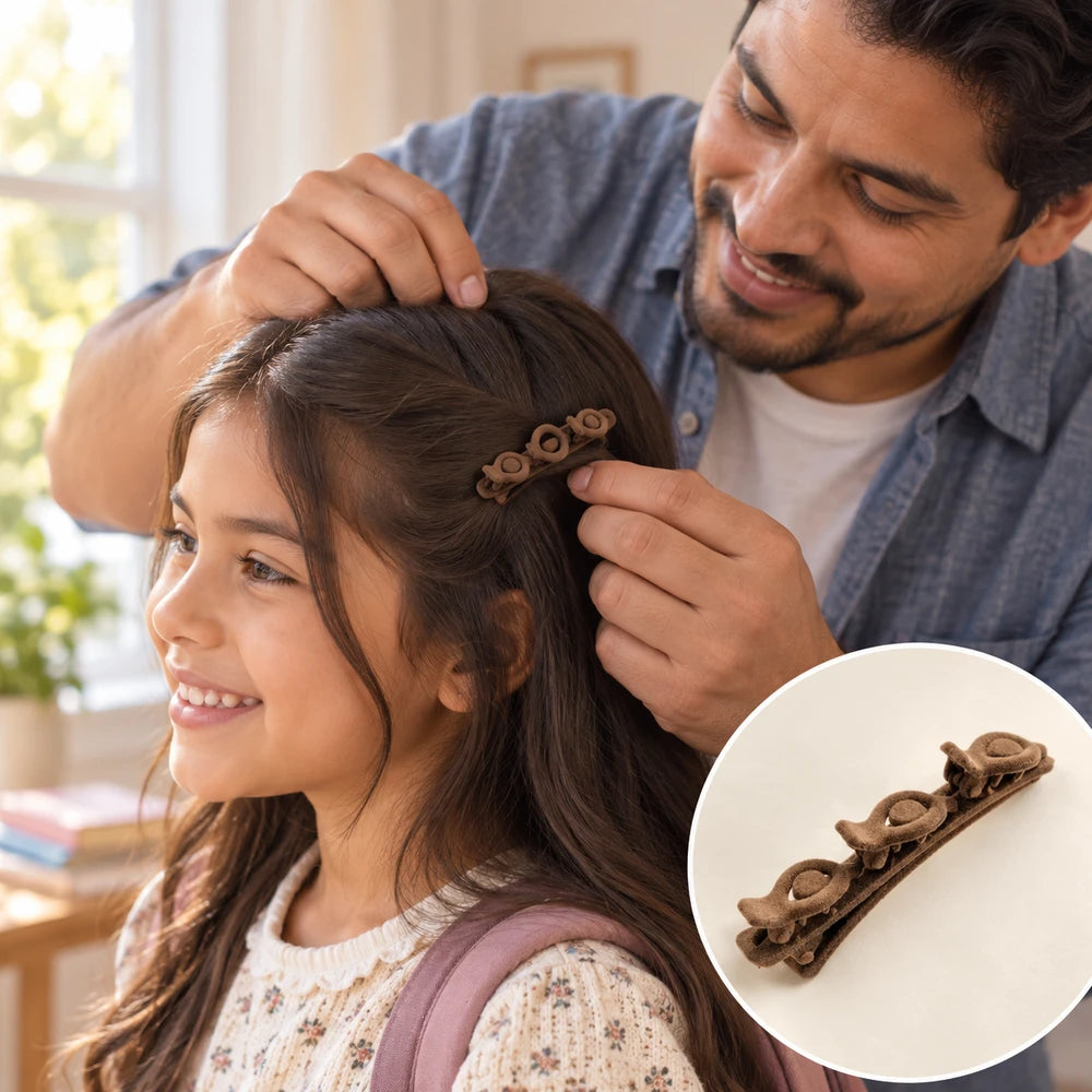Flocked Bangs Hair Clasps for Women
