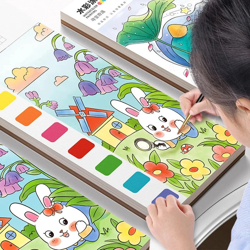 Watercolor coloring book