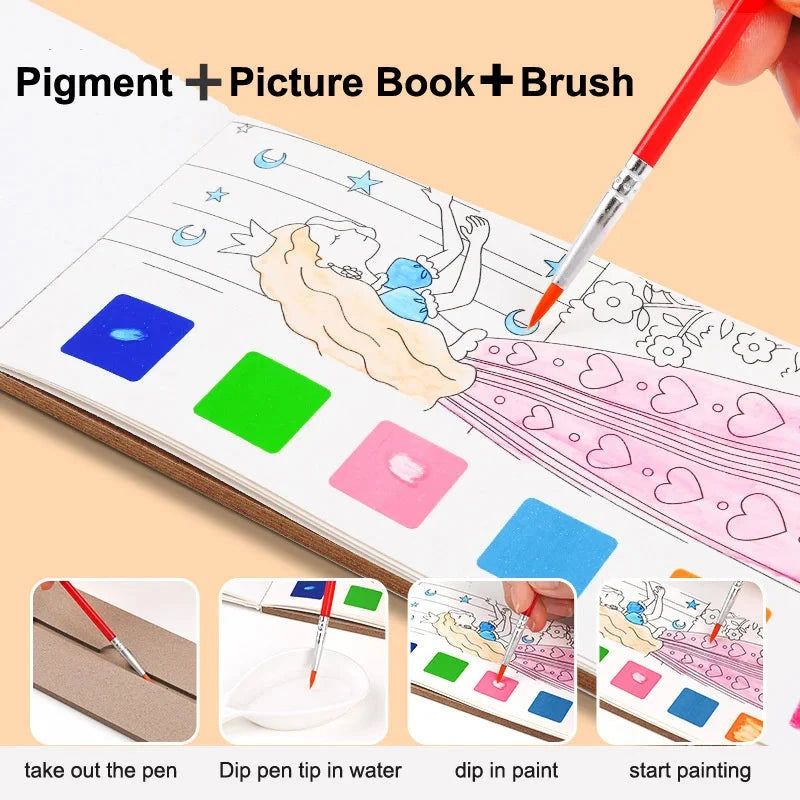 Watercolor coloring book