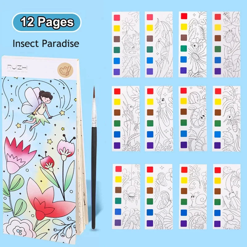 Watercolor coloring book