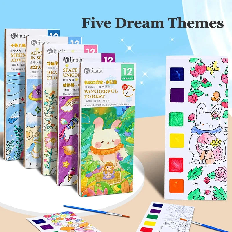 Watercolor coloring book