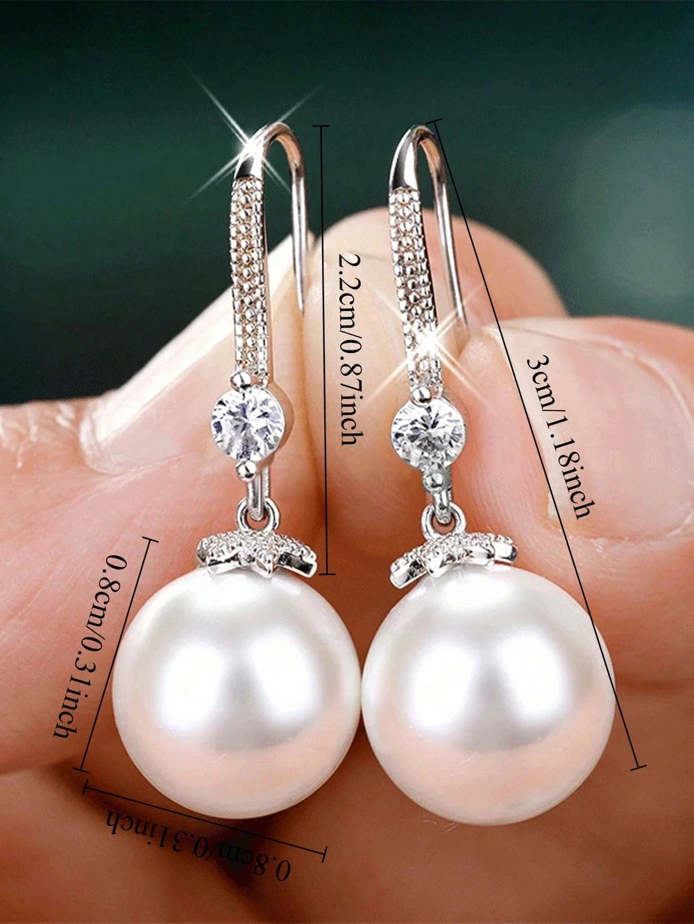 Faux pearl earrings