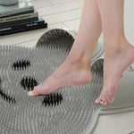 Silicone Massage Foot Mat Bathroom Non-Slip Mat Bath Foot Rubbing Artifact Foot Wash to Remove Dead Skin Shower Room Floor