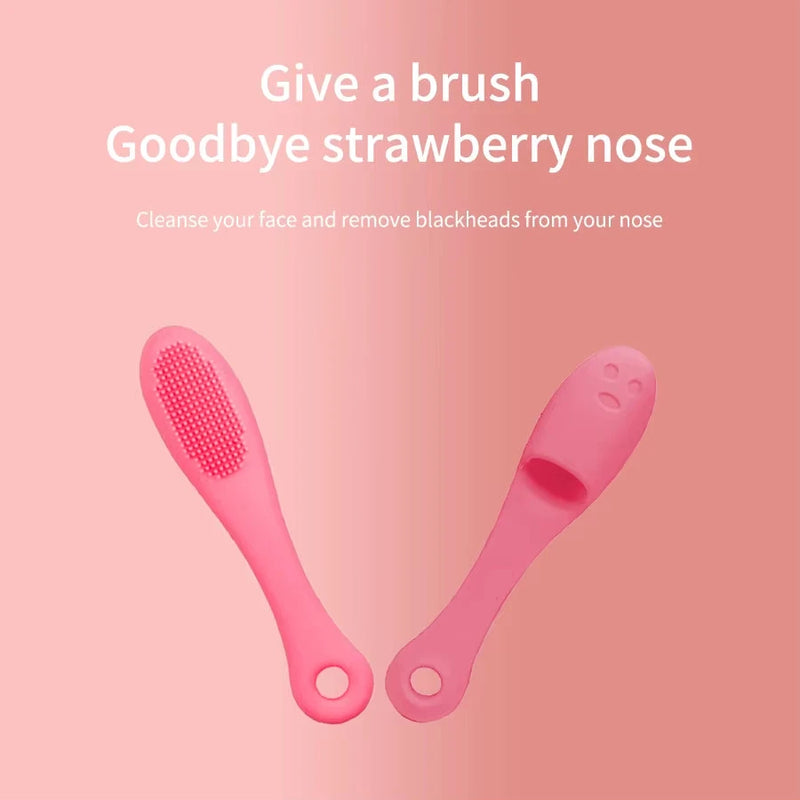1 Pcs Silicone Nose Brush Cleanses Face Removing Blackheads Cleaning Nose Brush Cleaning Exfoliating Face Wash Brush Care Tool