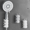 Suction Cup Brackets Silicone Shower Head Holder Reusable Removable Wall Storage Shelf Rack Fixed Base for Bathroom Accessories