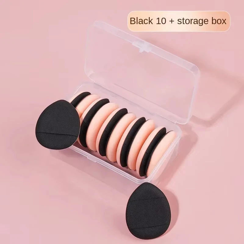 10Pcs Mini Finger Puff Foundation Small Air Cushion Powder Sponge Face Concealer BB Cream Cosmetic Applicator Makeup Tools