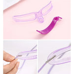 8 in 1 Reusable Eyebrows Shape Set Eye Brow Makeup Tools and Accessories Eyebrow Stencil Beauty Makeup Brow Stamp Template
