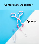 1 Set Contact Lens Applicator Auxiliary Eyelid Dilator Open Eye Tool Contact Lens Wearing Removing Tool Eye Tools
