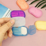 200/100PCS Travel Soap Paper Disposable Convenient Soap Paper Washing Hand Clean Scented Mini Slice Soaps Bathroom Accessories