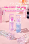 QIBEST 1Pc Temperature Color Change Lip Oil Lipgloss Moisturizing Lasting Pink Clear Lip Glaze Pearlescent Lipgloss Makeup New