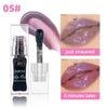 QIBEST 1Pc Temperature Color Change Lip Oil Lipgloss Moisturizing Lasting Pink Clear Lip Glaze Pearlescent Lipgloss Makeup New