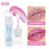 QIBEST 1Pc Temperature Color Change Lip Oil Lipgloss Moisturizing Lasting Pink Clear Lip Glaze Pearlescent Lipgloss Makeup New