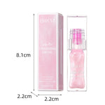 QIBEST 1Pc Temperature Color Change Lip Oil Lipgloss Moisturizing Lasting Pink Clear Lip Glaze Pearlescent Lipgloss Makeup New