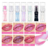 QIBEST 1Pc Temperature Color Change Lip Oil Lipgloss Moisturizing Lasting Pink Clear Lip Glaze Pearlescent Lipgloss Makeup New