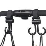 Double Hook Baby Stroller Hanger 360-Degree Rotation Adjustment Cart Hook and Loop Fastener Stroller Accessories
