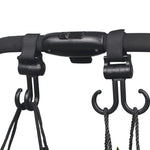 Double Hook Baby Stroller Hanger 360-Degree Rotation Adjustment Cart Hook and Loop Fastener Stroller Accessories
