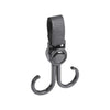 Double Hook Baby Stroller Hanger 360-Degree Rotation Adjustment Cart Hook and Loop Fastener Stroller Accessories