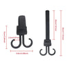 Double Hook Baby Stroller Hanger 360-Degree Rotation Adjustment Cart Hook and Loop Fastener Stroller Accessories