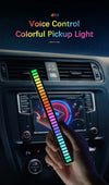 16/32/40 LED Charge RGB Light Bar Sound Activated Music Pickup Voice Lights Ambient Lamp Aesthetic Game Room Decor