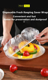 100PCS Disposable Food Cover Plastic Wrap Kithchen Refrigerator Fruit Food Stretch Protection Flim Dustproof Bowls Cups Caps Bag