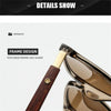 KLASSNUM Vintage Square Frame Sunglasses for Women Men 2026 Trendy Retro Wood Grain Plastic Frame UV 400 Protection Eyepeice