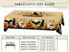Halloween Pumpkins Bats Skulls Tablecloths Halloween Spooky Black Cat Polyester Kitchen Dining Table Cloth Halloween Decoration