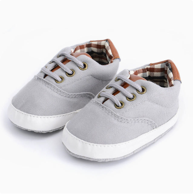 Baby Lace-Up Canvas Shoes – Color & Size Options
