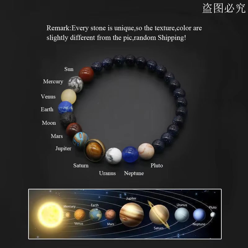Solar System Bracelets Women Male Bracelets for Man Eight Planets Bracelets Man Best Friends Gift for Him Gift Male Bracelets