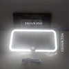 Portable USB Rechargeable LED Makeup Mirror Fashion Car Visor with Magnify and Three Color Lights Touch Switch Sun-Shading