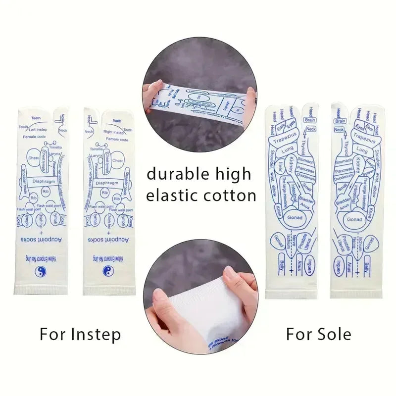 Physiotherapy Foot Care Massage Relieve Tired Feet Sock Acupressure Foot Massager Reflexology Socks Foot Acupoint Massage Tool
