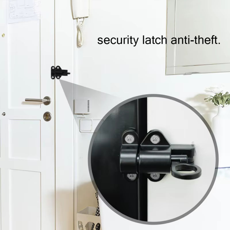 4Pcs Aluminum Alloy Self-Closing Latches Window Gate Security Pull Ring Spring Bounce Door Bolt Anti-Theft Automatic Latch Lock