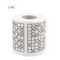 Sudoku Game Toilet Paper, Office and Home Puzzle Roll Paper, Home Creative Fun Toilet Paper, Wood Pulp Toilet Paper