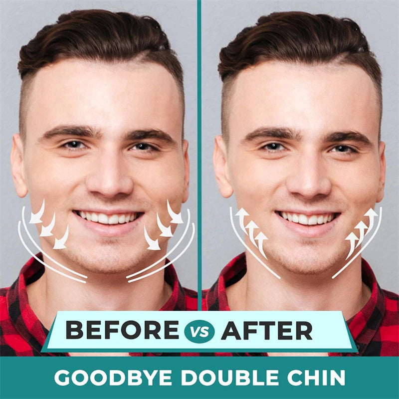 2Pcs 50/60Lbs Jaw Exerciser Redefine Jawline Trainer Double Chin Jawliner Facial Chew Bite Muscle Anti-Stress Face Fitness Ball