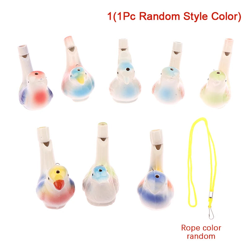 Coloured Drawing Water Bird Whistle Funny Musical Instrument Kids Bathtime Toys Girls Boys Early Learning Educational Toy