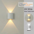 LED Wall Sconces Modern Indoor Outdoor Lamp, White up down Wall Mount Lights for Living Room Hallway Bedroom Decor