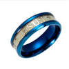 ERLUER Euramerican Rings for Men Women Jesus Cross Stainless Steel Luminou Glow in Dark Fluorescent Band Ring Wholesale Jewelry