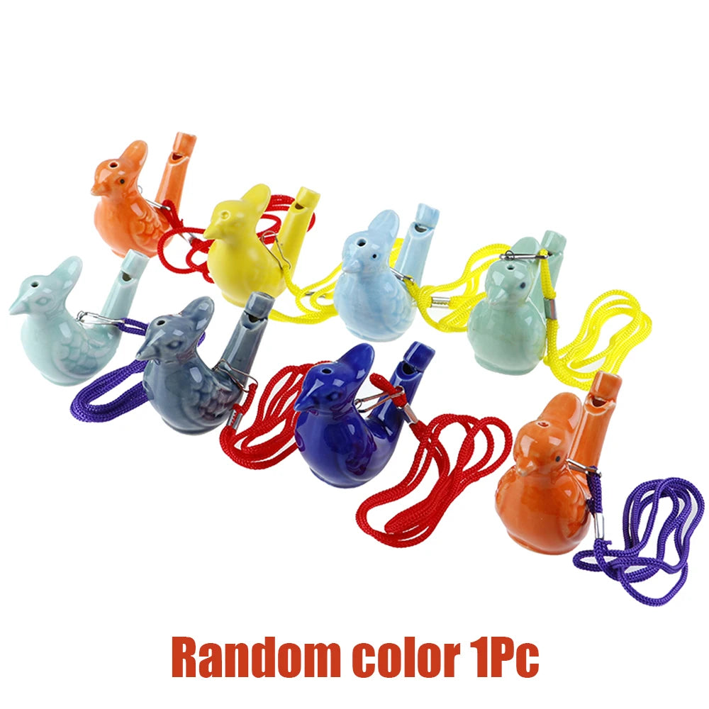 Coloured Drawing Water Bird Whistle Funny Musical Instrument Kids Bathtime Toys Girls Boys Early Learning Educational Toy