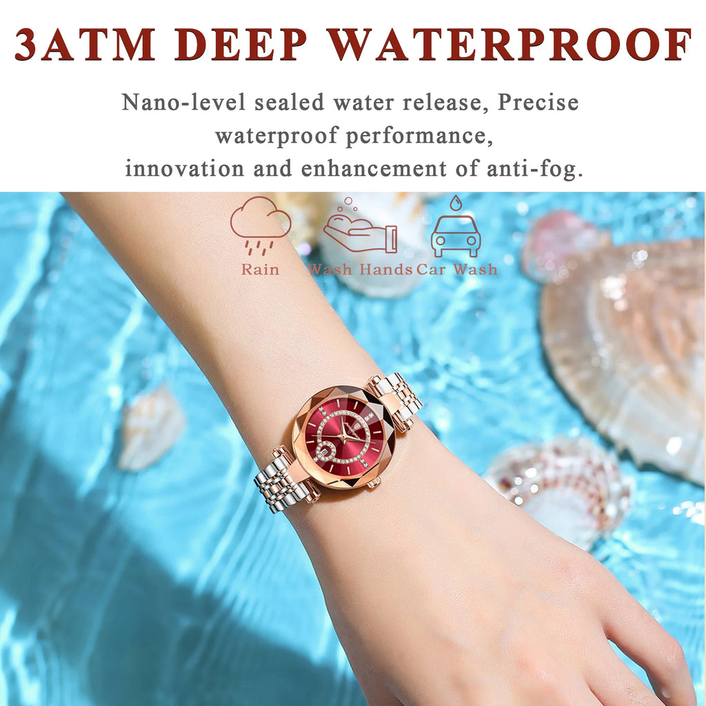 High Quality Exquisite Wristwatch for Woman Waterproof Stainless Steel Date Quartz Ladies Watch Elegant Women'S Watches