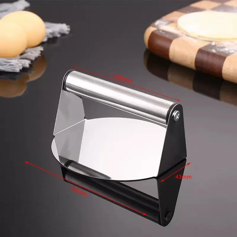 Stainless Steel Smash Burger Press with Handle Circular Meat Press Mold Hamburger Pressing Tool Kitchen Accessories Household