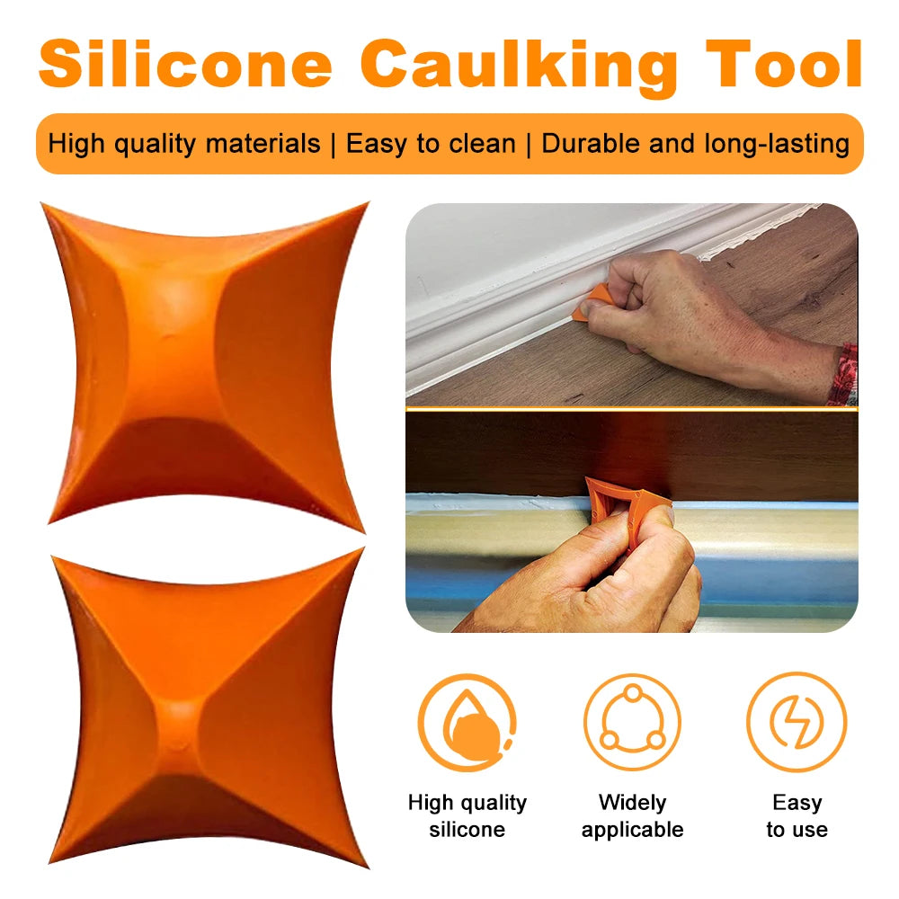 2Pcs Silicone Caulking Tools Floor Seamer Joint Sealant Applicator Home Decoration Tiles Seam Tools for Tile Cement Workers